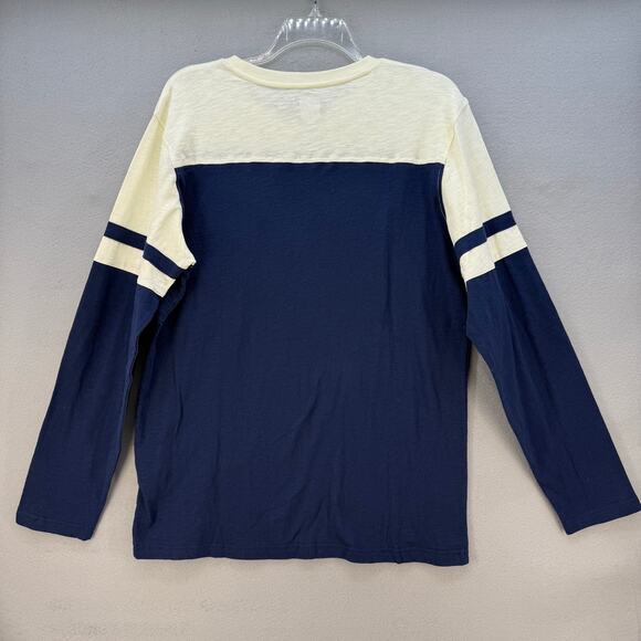 G-III Apparel Women's XL Los Angeles Rams NFL Long Sleeve T-shirt Blue Cream EUC - Picture 2 of 9